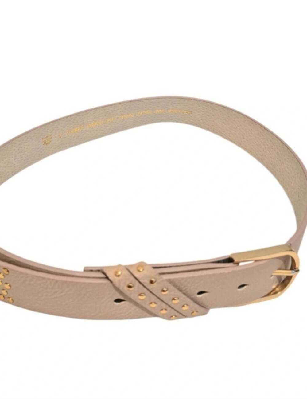 Lodis Studded 'Tip Belt Pink Leather SZ 38 "S 37in,S